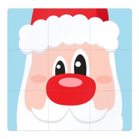 Магнитный плакат 3Х3 с принтом Лицо Дедушки мороза в Екатеринбурге, Полимерный материал с магнитным слоем | 9 деталей размером 9*9 см | 2020 | christmas | claus | happy | merry | new | santa | year | год | годом | дед | дедушка | клаус | мороз | новый | новым | подарок | поздравить | рождество | рождеством | санта