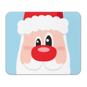 Коврик для мышки прямоугольный с принтом Лицо Дедушки мороза в Екатеринбурге, натуральный каучук | размер 230 х 185 мм; запечатка лицевой стороны | 2020 | christmas | claus | happy | merry | new | santa | year | год | годом | дед | дедушка | клаус | мороз | новый | новым | подарок | поздравить | рождество | рождеством | санта