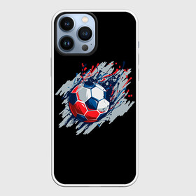 Чехол для iPhone 13 Pro Max с принтом Мяч в Екатеринбурге,  |  | football | game | russia | sport | брызги красок | игра | россия | спорт | футбол | футбольный мяч