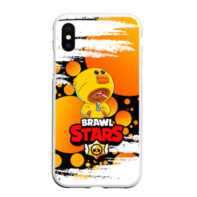 Чехол для iPhone XS Max матовый с принтом BRAWL STARS SALLY LEON в Екатеринбурге, Силикон | Область печати: задняя сторона чехла, без боковых панелей | 8 bit | brawl stars | crow | crow phoenix. | leon | leon shark | бравл старс | браво старс | ворон | игра бравл | леон | леон шарк | оборотень