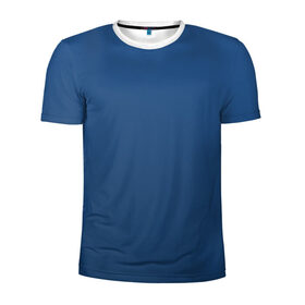 Мужская футболка 3D спортивная с принтом 19-4052 Classic Blue в Екатеринбурге, 100% полиэстер с улучшенными характеристиками | приталенный силуэт, круглая горловина, широкие плечи, сужается к линии бедра | Тематика изображения на принте: 9 4052 | без дизайна | без принта | без узора | главный цвет 2020 года | код цвета | нг | новый год | праздник | про | рождество | синий | синяя одежда | цвет нового года