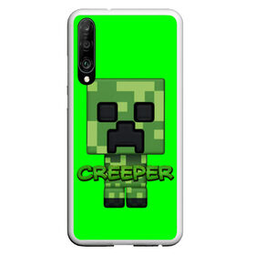 Чехол для Honor P30 с принтом MINECRAFT CREEPER в Екатеринбурге, Силикон | Область печати: задняя сторона чехла, без боковых панелей | game | minecraft | блоки | игра | квадраты | компьютерная игра | крипер | майнкрафт