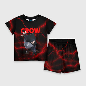 Детский костюм с шортами 3D с принтом Brawl Stars CROW в Екатеринбурге,  |  | 8 bit | 8 бит | brawl | brawl stars | crow | leon | stars | бравл | бравл старс | браво старс | игра | компьютерная | кров | леон | онлайн | старс