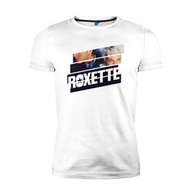 Мужская футболка премиум с принтом Roxette в Екатеринбурге, 92% хлопок, 8% лайкра | приталенный силуэт, круглый вырез ворота, длина до линии бедра, короткий рукав | Тематика изображения на принте: 