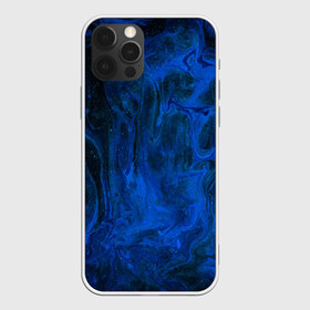 Чехол для iPhone 12 Pro Max с принтом BLUE GLOSS в Екатеринбурге, Силикон |  | Тематика изображения на принте: abstraction | blue | cosmos | gloss | kosmos | neon | trend | абстракция | акрил | акриловые | блеск | кислотный | космос | краски | синий