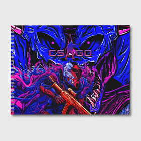 Альбом для рисования с принтом CS GO hyper beast IMBAskin в Екатеринбурге, 100% бумага
 | матовая бумага, плотность 200 мг. | beast | cs | csgo | go | hyper | imba | imbaskin | kill | mega | rampage | skin | ultra | го | игры | кс | ксго