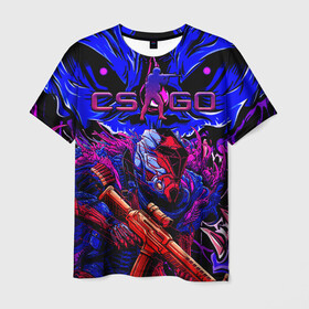 Мужская футболка 3D с принтом CS GO hyper beast IMBAskin в Екатеринбурге, 100% полиэфир | прямой крой, круглый вырез горловины, длина до линии бедер | beast | cs | csgo | go | hyper | imba | imbaskin | kill | mega | rampage | skin | ultra | го | игры | кс | ксго
