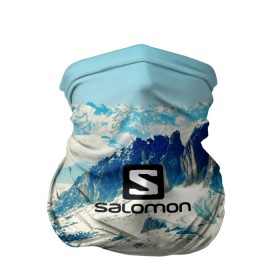 Бандана-труба 3D с принтом SALOMON в Екатеринбурге, 100% полиэстер, ткань с особыми свойствами — Activecool | плотность 150‒180 г/м2; хорошо тянется, но сохраняет форму | salomon | горы | снег | спорт
