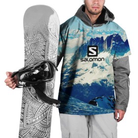 Накидка на куртку 3D с принтом SALOMON в Екатеринбурге, 100% полиэстер |  | salomon | горы | снег | спорт