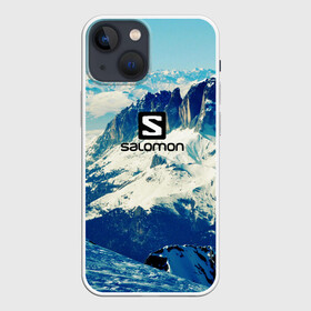 Чехол для iPhone 13 mini с принтом SALOMON в Екатеринбурге,  |  | salomon | горы | снег | спорт