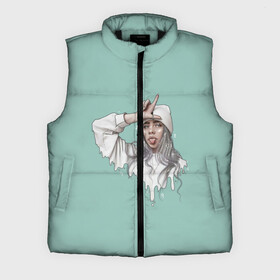 Мужской жилет утепленный 3D с принтом Billie Eilish Mint Art в Екатеринбурге,  |  | bad | bad guy | billi | billie | billie eilish | eilish | good girl | music | swag | айлиш | беляш | били | били айлиш | билли | билли айлиш | билли эйлиш | биляш | музка | певица | эйлиш