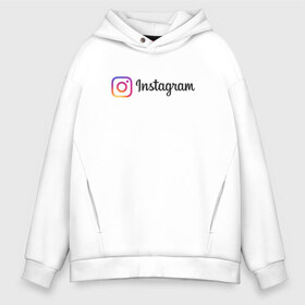 Мужское худи Oversize хлопок с принтом INSTAGRAM в Екатеринбурге, френч-терри — 70% хлопок, 30% полиэстер. Мягкий теплый начес внутри —100% хлопок | боковые карманы, эластичные манжеты и нижняя кромка, капюшон на магнитной кнопке | Тематика изображения на принте: insta | instagram | instagramm | social | видео | инста | инстаграм | инстаграмм | приложение | социальная сеть | фото