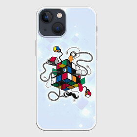 Чехол для iPhone 13 mini с принтом Кубик Рубика в Екатеринбурге,  |  | mathematica | кубик | магия. формулы | математика | наука | рубика | соберись | технарь