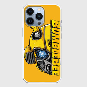 Чехол для iPhone 13 Pro с принтом Transformers Bumblebee в Екатеринбурге,  |  | Тематика изображения на принте: bumblebee | transformers | автоботы | бамблби | мегатрон | оптимус прайм | роботы | трансформеры