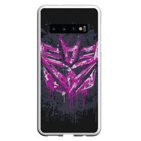 Чехол для Samsung Galaxy S10 с принтом Transformers в Екатеринбурге, Силикон | Область печати: задняя сторона чехла, без боковых панелей | bumblebee | transformers | автоботы | бамблби | мегатрон | оптимус прайм | роботы | трансформеры