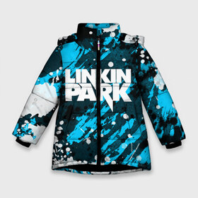 Зимняя куртка для девочек 3D с принтом Linkin Park в Екатеринбурге, ткань верха — 100% полиэстер; подклад — 100% полиэстер, утеплитель — 100% полиэстер. | длина ниже бедра, удлиненная спинка, воротник стойка и отстегивающийся капюшон. Есть боковые карманы с листочкой на кнопках, утяжки по низу изделия и внутренний карман на молнии. 

Предусмотрены светоотражающий принт на спинке, радужный светоотражающий элемент на пуллере молнии и на резинке для утяжки. | bennington | chester | chester bennington | linkin | linkin park | music | park | rock | бенингтон | линкин | линкин парк | музыка | парк | рок | честер | честер беннингтон