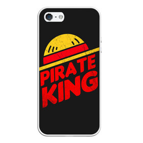 Чехол для iPhone 5/5S матовый с принтом One Piece Pirate King в Екатеринбурге, Силикон | Область печати: задняя сторона чехла, без боковых панелей | anime | kaido | luffy | manga | one piece | theory | zoro | большой куш | ван | луффи | манга | манки д | мульт | пираты | пис | рыжий | сёнэн | сериал | шанкс