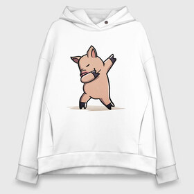 Женское худи Oversize хлопок с принтом Dabbing Pig в Екатеринбурге, френч-терри — 70% хлопок, 30% полиэстер. Мягкий теплый начес внутри —100% хлопок | боковые карманы, эластичные манжеты и нижняя кромка, капюшон на магнитной кнопке | best | dab | dabbig | dance | freedom | hip hop | music | pig | rap | даб | даббинг | крутой | лучший | музыка | рэп | рэпер | свинья | свобода | танец | хип хоп