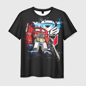 Мужская футболка 3D с принтом Transformers в Екатеринбурге, 100% полиэфир | прямой крой, круглый вырез горловины, длина до линии бедер | bumblebee | transformers | автоботы | бамблби | мегатрон | оптимус прайм | роботы | трансформеры