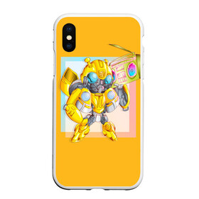 Чехол для iPhone XS Max матовый с принтом Transformers в Екатеринбурге, Силикон | Область печати: задняя сторона чехла, без боковых панелей | bumblebee | transformers | автоботы | бамблби | мегатрон | оптимус прайм | роботы | трансформеры