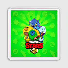 Магнит 55*55 с принтом BRAWL STARS LEON в Екатеринбурге, Пластик | Размер: 65*65 мм; Размер печати: 55*55 мм | brawl stars | brawl stars leon | brawler | leon | sally | shark | werewolf | акула | бравл старз | бравлер | леон | оборотень | салли