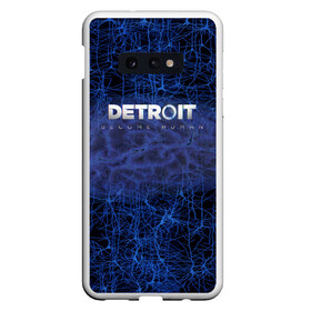 Чехол для Samsung S10E с принтом DETROITBECOME HUMAN в Екатеринбурге, Силикон | Область печати: задняя сторона чехла, без боковых панелей | Тематика изображения на принте: action | ai | android | connor | detroit become human | game | rk 800 | rk 900 | андроиды | детектив | игра | игры | интерактивное кино | кара | коннор | логотип | маркус | роботы | фирменный стиль | экшн