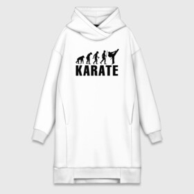 Платье-худи хлопок с принтом Karate Evolution в Екатеринбурге,  |  | боевое искусство | боец | карате | каратэ | каратэ боец | каратэ воин | каратэ до | карте кёкусинкай | кёкусинкай | киокусинкай | пустая рука | путь пустой руки | рука тан | самооборона