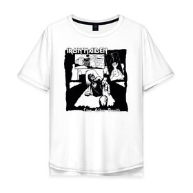 Мужская футболка хлопок Oversize с принтом Iron Maiden Live after Death в Екатеринбурге, 100% хлопок | свободный крой, круглый ворот, “спинка” длиннее передней части | eddie | heavy metal | iron maiden | live after death | metal | rock | метал | рок | тяжёлый метал | эдди