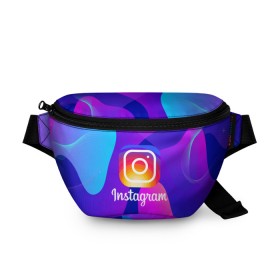 Поясная сумка 3D с принтом Instagram Exclusive в Екатеринбурге, 100% полиэстер | плотная ткань, ремень с регулируемой длиной, внутри несколько карманов для мелочей, основное отделение и карман с обратной стороны сумки застегиваются на молнию | insta | instagram | instagramm | social | видео | инста | инстаграм | инстаграмм | приложение | социальная сеть | фото