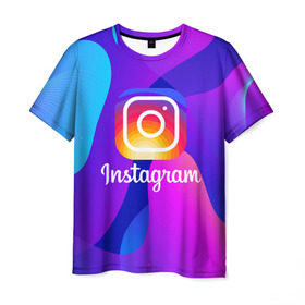 Мужская футболка 3D с принтом Instagram Exclusive в Екатеринбурге, 100% полиэфир | прямой крой, круглый вырез горловины, длина до линии бедер | insta | instagram | instagramm | social | видео | инста | инстаграм | инстаграмм | приложение | социальная сеть | фото