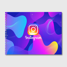 Альбом для рисования с принтом Instagram Exclusive в Екатеринбурге, 100% бумага
 | матовая бумага, плотность 200 мг. | insta | instagram | instagramm | social | видео | инста | инстаграм | инстаграмм | приложение | социальная сеть | фото