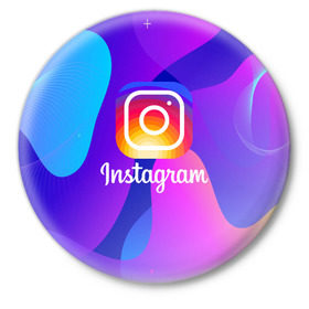 Значок с принтом Instagram Exclusive в Екатеринбурге,  металл | круглая форма, металлическая застежка в виде булавки | insta | instagram | instagramm | social | видео | инста | инстаграм | инстаграмм | приложение | социальная сеть | фото