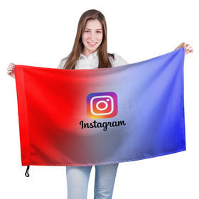 Флаг 3D с принтом INSTAGRAM в Екатеринбурге, 100% полиэстер | плотность ткани — 95 г/м2, размер — 67 х 109 см. Принт наносится с одной стороны | insta | instagram | instagramm | social | видео | инста | инстаграм | инстаграмм | приложение | социальная сеть | фото