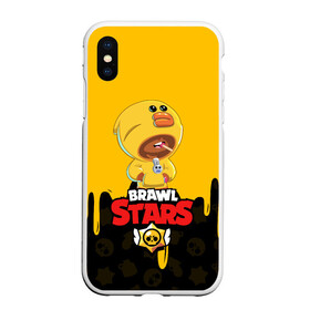 Чехол для iPhone XS Max матовый с принтом BRAWL STARS SALLY LEON в Екатеринбурге, Силикон | Область печати: задняя сторона чехла, без боковых панелей | brawl stars | crow | leon | leon shark | sally leon | shark | stars | акула | берли | ворон | леон | леон акула | спайк | эль примо