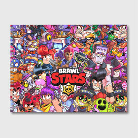 Альбом для рисования с принтом BRAWL STARS в Екатеринбурге, 100% бумага
 | матовая бумага, плотность 200 мг. | brawl stars | brawl stars все персонажи | crow | leon | leon shark | sally leon | shark | stars | акула | берли | ворон | леон | леон акула | спайк | эль примо