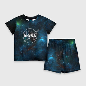 Детский костюм с шортами 3D с принтом NASA в Екатеринбурге,  |  | galaxy | nasa | nebula | space | star | абстракция | вселенная | галактика | звезда | звезды | космический | наса | планеты