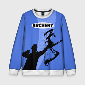 Детский свитшот 3D с принтом Archery в Екатеринбурге, 100% полиэстер | свободная посадка, прямой крой, мягкая тканевая резинка на рукавах и понизу свитшота | archer | archery | bow | bow hunter | bowhunter | лук | лучник | стрельба из лука