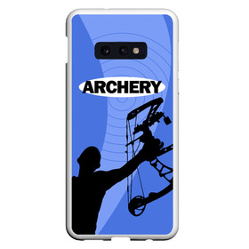 Чехол для Samsung S10E с принтом Archery в Екатеринбурге, Силикон | Область печати: задняя сторона чехла, без боковых панелей | Тематика изображения на принте: archer | archery | bow | bow hunter | bowhunter | лук | лучник | стрельба из лука