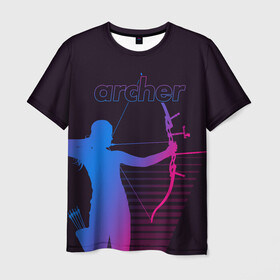 Мужская футболка 3D с принтом Archer в Екатеринбурге, 100% полиэфир | прямой крой, круглый вырез горловины, длина до линии бедер | Тематика изображения на принте: archer | archery | bow | bow hunter | bowhunter | лук | лучник | стрельба из лука