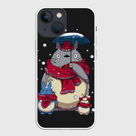 Чехол для iPhone 13 mini с принтом My Neighbor Totoro зонт от снега в Екатеринбурге,  |  | anime | hayao miyazaki | japanese | meme | miyazaki | piano | studio ghibli | tokyo | totoro | гибли | котобус | мой | сосед | сусуватари | тонари | тоторо | хаяо миядзаки