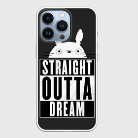 Чехол для iPhone 13 Pro с принтом Тоторо Straight outta dream в Екатеринбурге,  |  | anime | hayao miyazaki | japanese | meme | miyazaki | piano | studio ghibli | tokyo | totoro | гибли | котобус | мой | сосед | сусуватари | тонари | тоторо | хаяо миядзаки