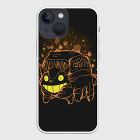 Чехол для iPhone 13 mini с принтом My Neighbor Totoro оранжевый кот в Екатеринбурге,  |  | anime | hayao miyazaki | japanese | meme | miyazaki | piano | studio ghibli | tokyo | totoro | гибли | котобус | мой | сосед | сусуватари | тонари | тоторо | хаяо миядзаки