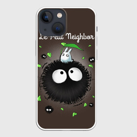 Чехол для iPhone 13 mini с принтом My Neighbor Totoro кролик на микробе в Екатеринбурге,  |  | anime | hayao miyazaki | japanese | meme | miyazaki | piano | studio ghibli | tokyo | totoro | гибли | котобус | мой | сосед | сусуватари | тонари | тоторо | хаяо миядзаки