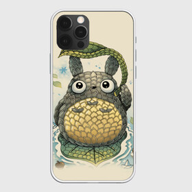 Чехол для iPhone 12 Pro с принтом My Neighbor Totoro заяц с чешуей в Екатеринбурге, силикон | область печати: задняя сторона чехла, без боковых панелей | anime | hayao miyazaki | japanese | meme | miyazaki | piano | studio ghibli | tokyo | totoro | гибли | котобус | мой | сосед | сусуватари | тонари | тоторо | хаяо миядзаки