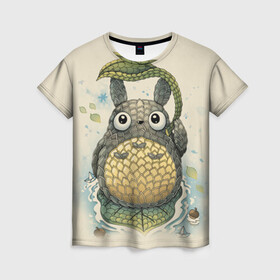 Женская футболка 3D с принтом My Neighbor Totoro заяц с чешуей в Екатеринбурге, 100% полиэфир ( синтетическое хлопкоподобное полотно) | прямой крой, круглый вырез горловины, длина до линии бедер | anime | hayao miyazaki | japanese | meme | miyazaki | piano | studio ghibli | tokyo | totoro | гибли | котобус | мой | сосед | сусуватари | тонари | тоторо | хаяо миядзаки