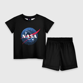 Детский костюм с шортами 3D с принтом NASA Black Hole в Екатеринбурге,  |  | black hole | mars | nasa | space | stars | x | галактика | дыра | звезда | звезды | илон | космос | марс | маск | наса | черная | черная дыра