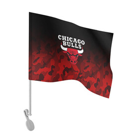 Флаг для автомобиля с принтом CHICAGO BULLS | ЧИКАГО БУЛЛС в Екатеринбурге, 100% полиэстер | Размер: 30*21 см | bulls | chicago | chicago bulls | nba | red bulls | usa | америка | быки | нба | сша | чикаго буллс
