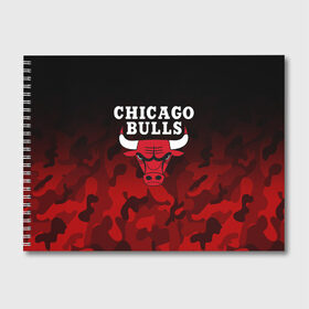 Альбом для рисования с принтом CHICAGO BULLS в Екатеринбурге, 100% бумага
 | матовая бумага, плотность 200 мг. | bulls | chicago | chicago bulls | nba | red bulls | usa | америка | быки | нба | сша | чикаго буллс