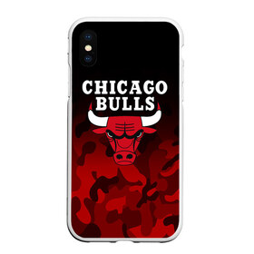 Чехол для iPhone XS Max матовый с принтом CHICAGO BULLS в Екатеринбурге, Силикон | Область печати: задняя сторона чехла, без боковых панелей | Тематика изображения на принте: bulls | chicago | chicago bulls | nba | red bulls | usa | америка | быки | нба | сша | чикаго буллс