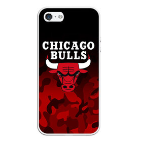 Чехол для iPhone 5/5S матовый с принтом CHICAGO BULLS в Екатеринбурге, Силикон | Область печати: задняя сторона чехла, без боковых панелей | Тематика изображения на принте: bulls | chicago | chicago bulls | nba | red bulls | usa | америка | быки | нба | сша | чикаго буллс